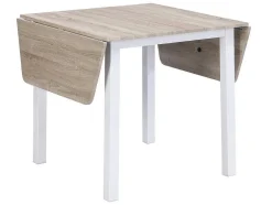 Conjunto Mesa + 4 Cadeiras Em Mdf E Metal Natural E Branco - Maewin
