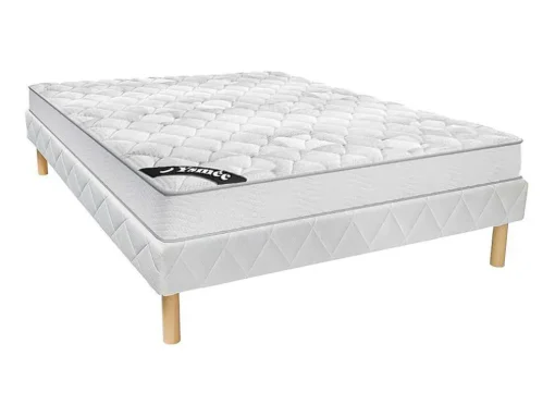 Conjunto Sommier + Colchão De Molas Ensacadas EsPéssura 20 Cm E Dimensao 160 X 200 Cm - Songe Da Ysmee