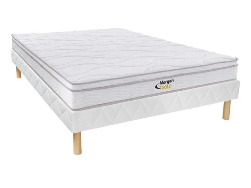 Conjunto Sommier + Colchão De Molas 3 Zonas Wolkentanz Da Morgengold - 140 X 190 Cm