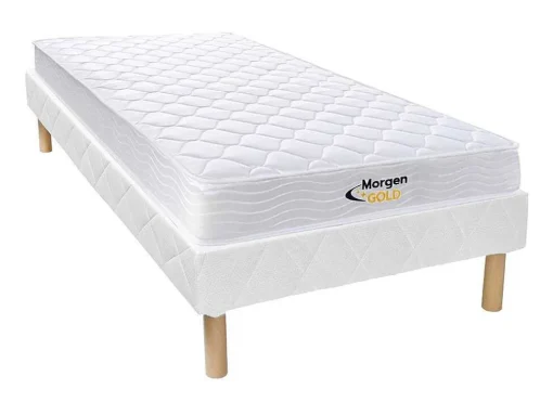 Conjunto Sommier + Colchão De Molas 90X190 Cm - Wolkenlos Da Morgengold