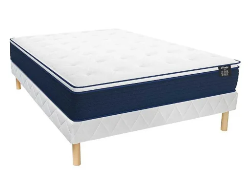 Conjunto Sommier + Colchão De Molas Ensacadas E Sobrecolchão Integrado 140X190 Cm - Altier Da Dreamea