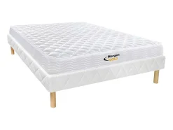 Conjunto Sommier + Colchão De Molas 140X190 Cm - Wolkenlos Da Morgengold