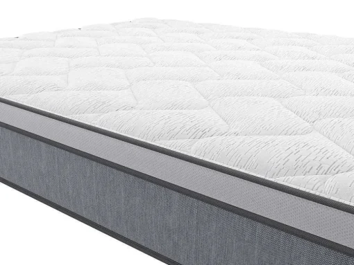 Conjunto Sommier + Colchão De Molas Ensacadas Esp. 22 Cm Serenite Da Ysmee - 160X200 Cm