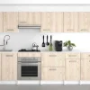 Cozinha Completa 300 Cm 10 Elementos De Arrumação Natural E Branco - Trattoria