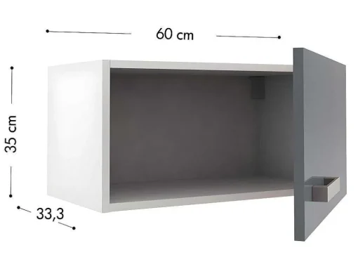 Cozinha Completa 300 Cm 10 Elementos De Arrumação Cinzento E Branco - Trattoria