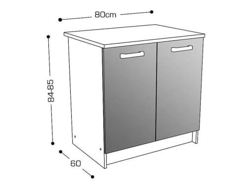 Cozinha Completa Com Bancada De Trabalho 180 Cm Natural E Preto - Trattoria
