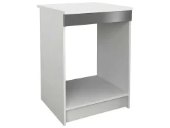 Cozinha Completa De 180 Cm Com 6 Compartimentos De Arrumação Cor Cinza E Branco - Trattoria