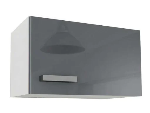 Cozinha Completa De 240 Cm Com 8 Compartimentos De Arrumação Cor Cinza E Branco - Trattoria