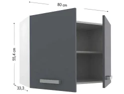 Cozinha Completa De 240 Cm Com 8 Compartimentos De Arrumação Cor Cinza E Branco - Trattoria