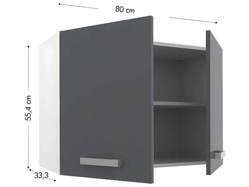 Cozinha Completa De 240 Cm Com 8 Compartimentos De Arrumação Cor Cinza E Branco - Trattoria