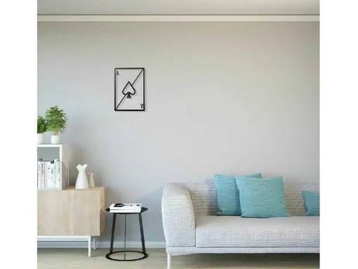 Decoração Metalica As De Espadas, Preto, 32X1,5X48 Cm, Epikasa