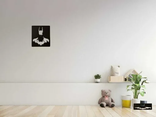 Decoração Metalica Batman 2, Preto, 42X1,5X48 Cm, Epikasa