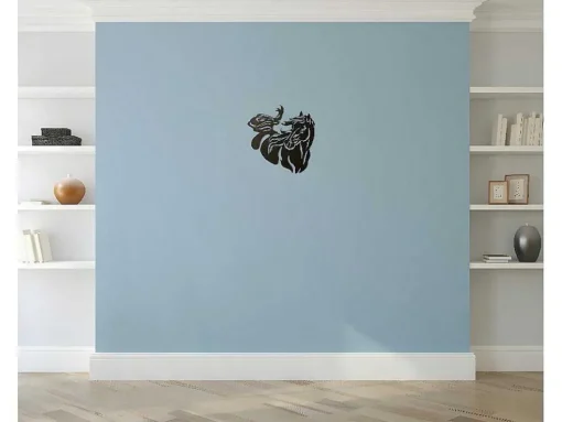 Decoração Metalica Cavalo 2, Preto, 50X1,5X50 Cm, Epikasa