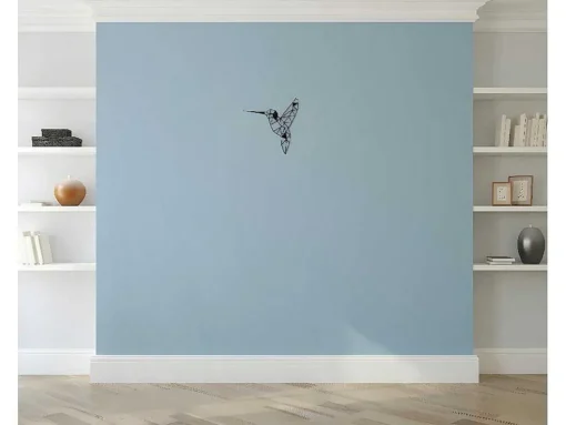 Decoração Metalica Colibris 1, Preto, 44X1,5X44 Cm, Epikasa