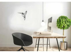 Decoração Metalica Colibris 1, Preto, 44X1,5X44 Cm, Epikasa