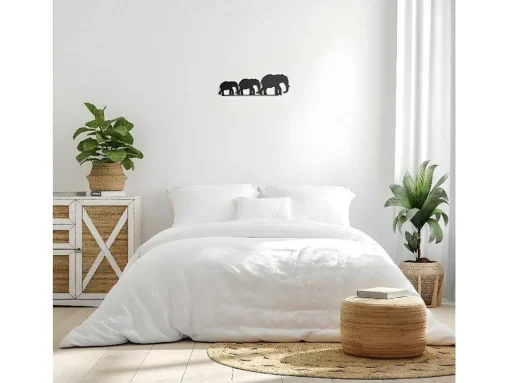 Decoração Metalica Elefante 4, Preto, 50X1,5X15 Cm, Epikasa