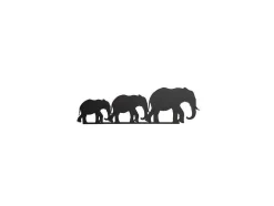 Decoração Metalica Elefante 4, Preto, 50X1,5X15 Cm, Epikasa