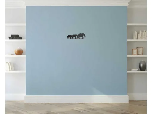 Decoração Metalica Elefante 4, Preto, 50X1,5X15 Cm, Epikasa