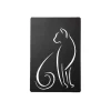 Decoração Metalica Gatos 5, Preto, 30X1,5X45 Cm, Epikasa