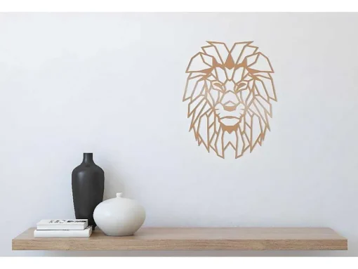 Decoração Metalica Leao 5, Cobre, 40X1,5X50 Cm, Epikasa
