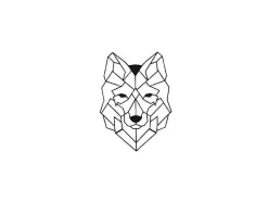 Decoração Metalica Lobo 2, Preto, 41X1,5X57 Cm, Epikasa