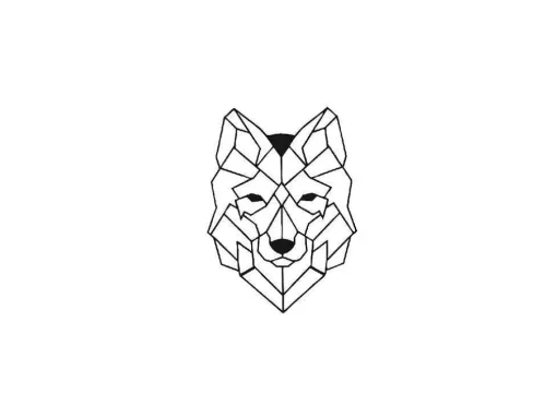 Decoração Metalica Lobo 2, Preto, 41X1,5X57 Cm, Epikasa