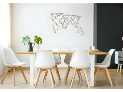 Decoração Metalica Mapa Do Mundo 17, Cobre, 100X1,5X58 Cm, Epikasa