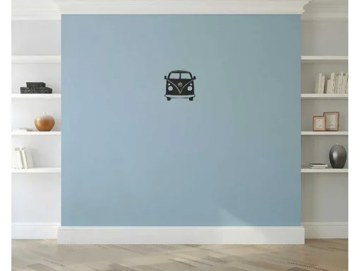 Decoração Metalica Minivan, Preto, 32X1,5X36 Cm, Epikasa
