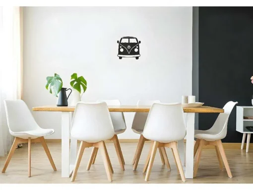 Decoração Metalica Minivan, Preto, 32X1,5X36 Cm, Epikasa
