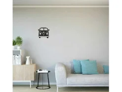 Decoração Metalica Minivan, Preto, 32X1,5X36 Cm, Epikasa