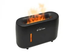Diffuseur D'Aromes A Ultrasons Avec Effet De Flamme En Noir