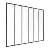 Divisória De Atelier Aluminio Vidro Fosco 180X130 Cm Preto - Bayview
