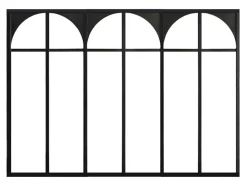 Divisória De Atelier Art Deco Em Aluminio Termolacado 180X130 Cm Preto - Arcadea