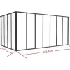 Divisória De Canto De Atelier Em Aluminio Termolacado C210 X L150 X A105 Cm Preto - Bayview