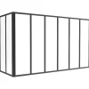 Divisória De Canto De Atelier Em Aluminio Termolacado C210 X L120 X A105 Cm Preto - Bayview