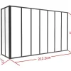 Divisória De Canto De Atelier Em Aluminio Termolacado C210 X L60 X A130 Cm Preto - Bayview