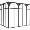 Divisória De Canto De Atelier Art Deco Aluminio Termolacado C180 X L180 X A130 Cm Preto - Arcadea