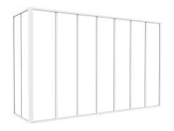 Divisória De Canto De Atelier Em Aluminio Termolacado C210 X L60 X A130 Cm Branco - Bayview