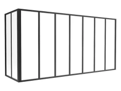 Divisória De Canto De Atelier Em Aluminio Termolacado C210 X L60 X A105 Cm Preto - Bayview