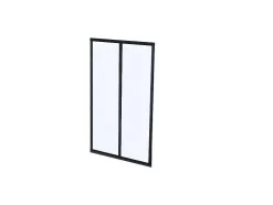 Divisória De Canto De Atelier Em Aluminio Termolacado C120 X L60 X A130 Cm Preto - Bayview