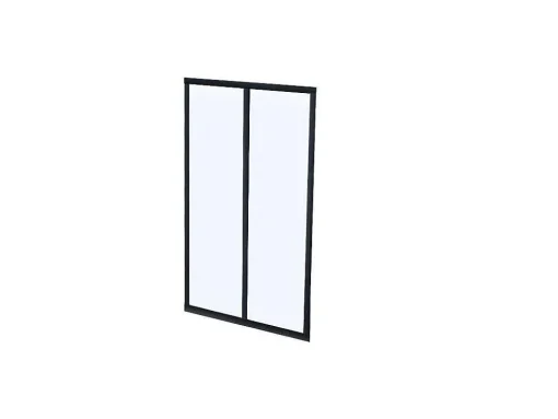Divisória De Canto De Atelier Em Aluminio Termolacado C120 X L60 X A130 Cm Preto - Bayview