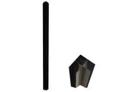 Divisória De Canto De Atelier Em Aluminio Termolacado C120 X L60 X A130 Cm Preto - Bayview