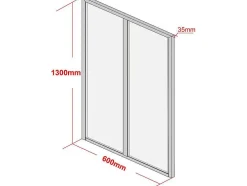 Divisória De Canto De Atelier Em Aluminio Termolacado C120 X L60 X A130 Cm Preto - Bayview