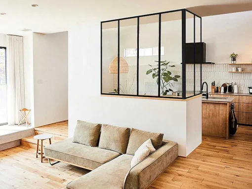 Divisória De Canto De Atelier Em Aluminio Termolacado C120 X L60 X A130 Cm Preto - Bayview