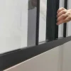 Divisória De Correr Em Aluminio Termolacado Preto 180X130 Cm - Ravena