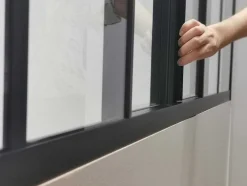 Divisória De Correr Em Aluminio Termolacado Preto 180X130 Cm - Ravena