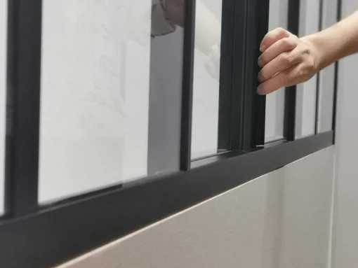 Divisória De Correr Em Aluminio Termolacado Preto 180X130 Cm - Ravena