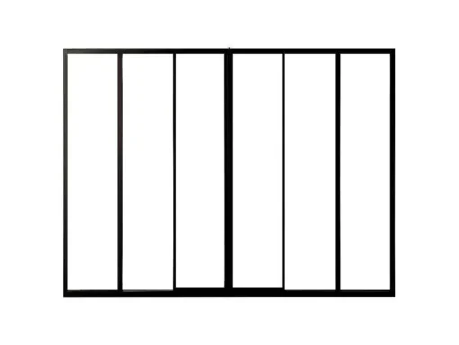 Divisória De Correr Em Aluminio Termolacado Preto 180X130 Cm - Ravena