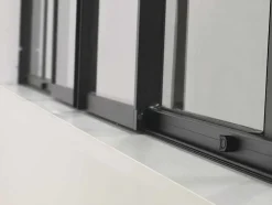 Divisória De Correr Em Aluminio Termolacado Preto 180X130 Cm - Ravena
