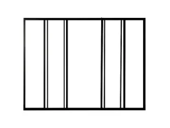 Divisória De Correr Em Aluminio Termolacado Preto 180X130 Cm - Ravena